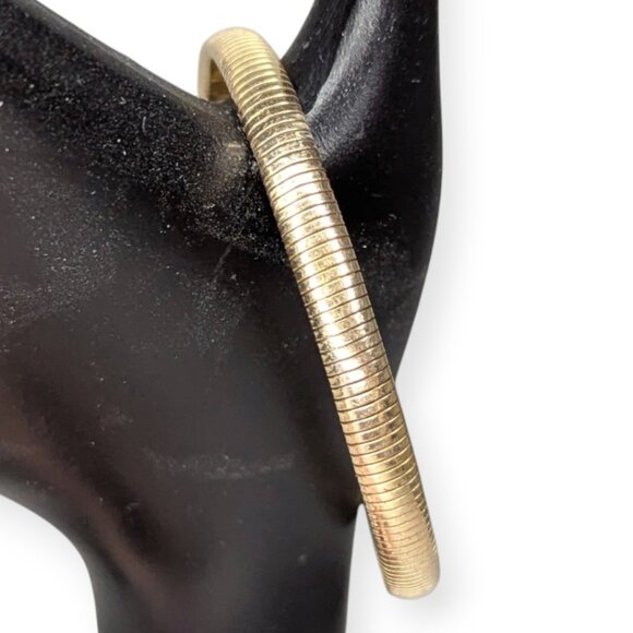 Vintage MCM Forstner 12k Gold Fill Egyptian Revival Coiled Serpent Bracelet - Picture 4 of 13